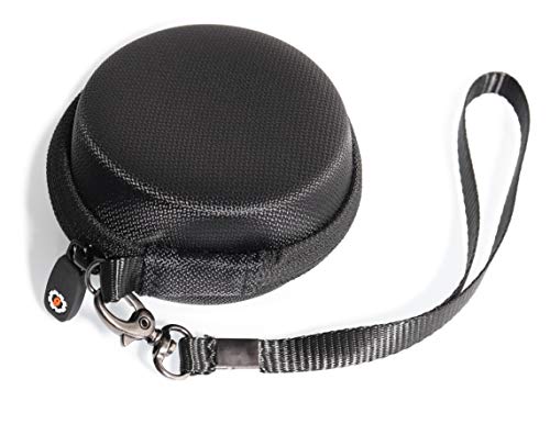 WGear Semi-Hard Lense Case for DSLR Camera Lens (Canon, Nikon, Sony, Pentax, Olympus, Panasonic,etc), Medium Size with Carabiner, Lens Cleaning Wipe (Black Medium) WGear