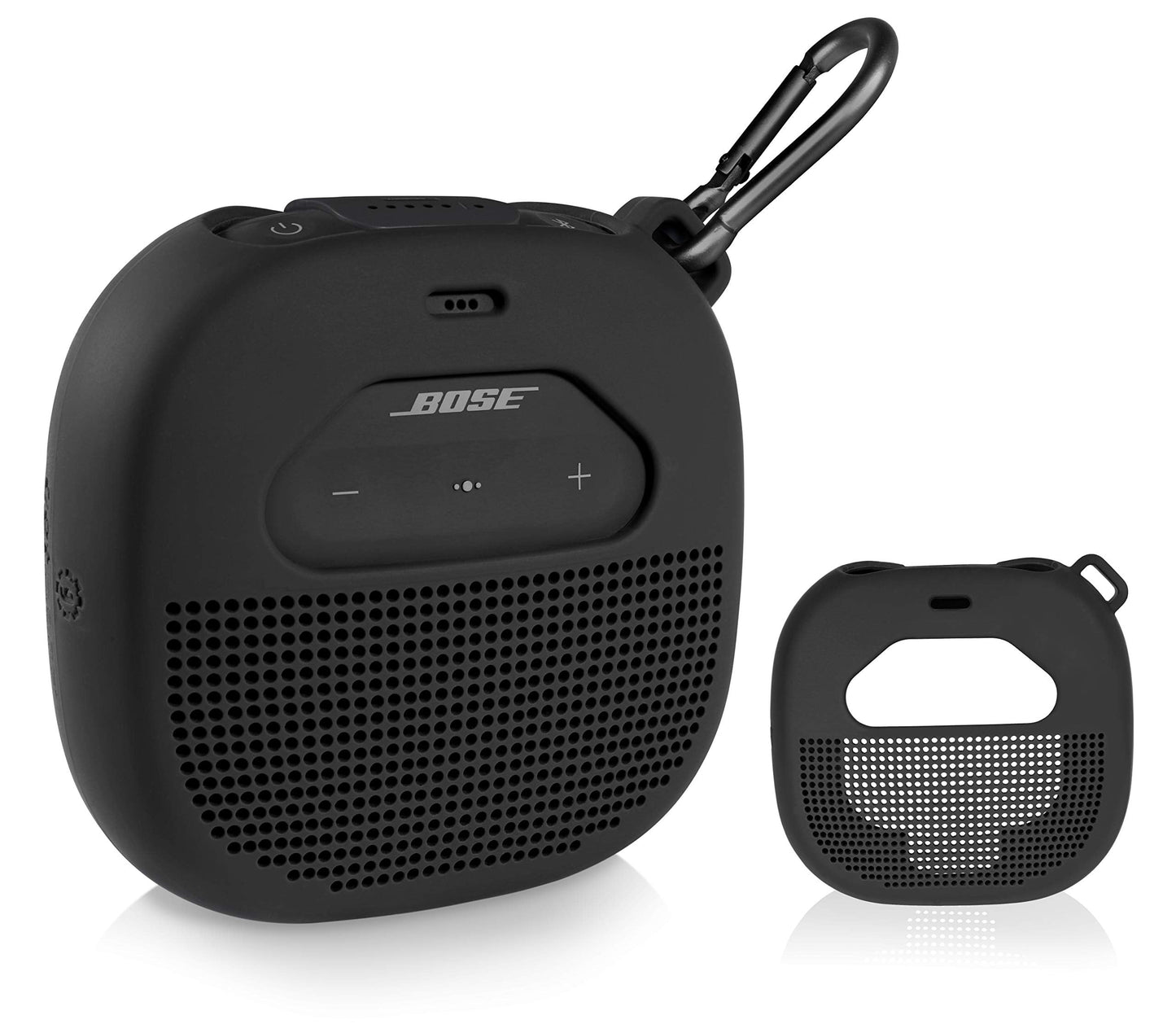 Feature Protective Case for Bose SoundLink Micro Bluetooth Speaker by WGear, Featured Design with mesh Pocket for Cable and Other Accessories, Elastic Strap to Secure Device WGear