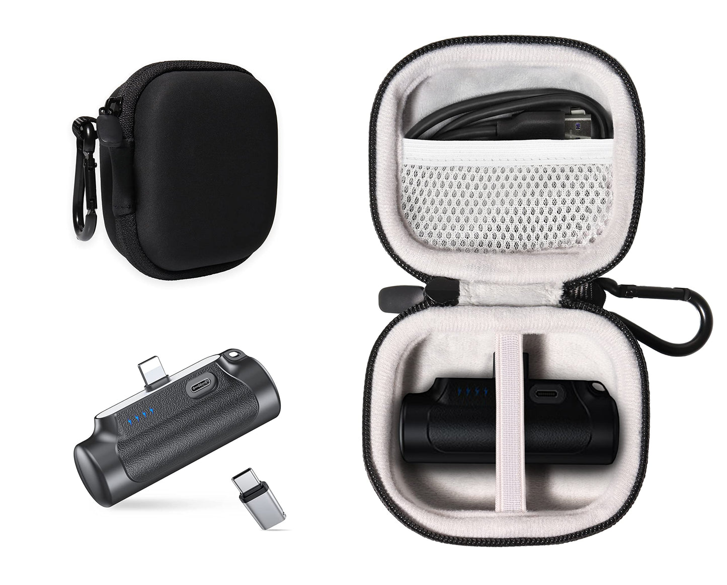 GETGEAR Travel Case for Mini Portable Charger Compatible with Abnoys Portable Charger, also fits for iWalk mini portable charger GETGEAR