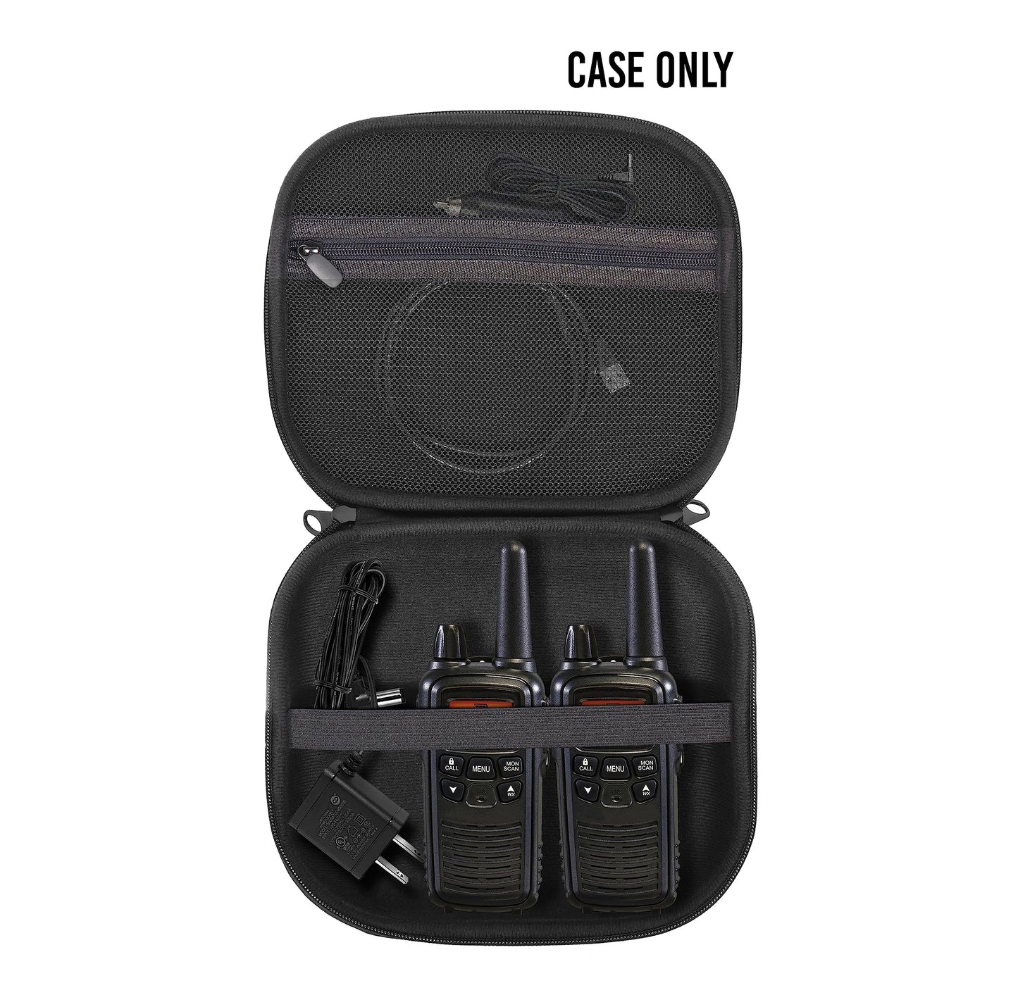 getgear Two Way Radio Speaker Case for Walkie Talkie like Motorola, Sokos, Uniden, FLOUREON, Dimy, Galwad, Aikmi, BETECH and others, mesh pocket for cable and accessories, featured carrying handle WGear
