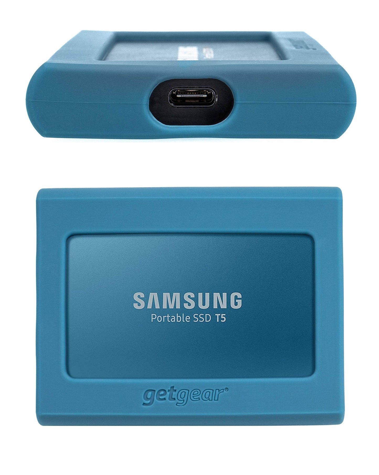 GETGEAR Tailor Made External SSD Bump Case for Samsung T5 Portable SSD 2TB, 1TB, 500G, 250G, USB 3.1 External SSD, Solid Proof from Shock, Shake and Drop Damage, Slim fit and Color Matching GETGEAR