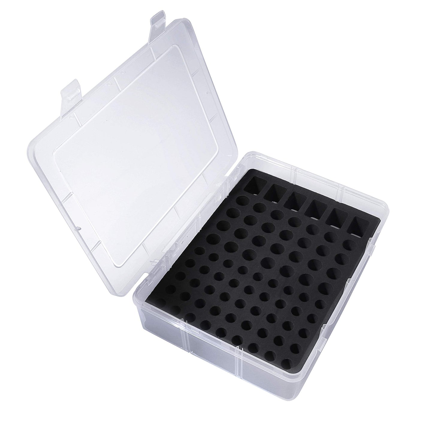 GETGEAR Battery Storage case for AA and AAA Home Alarm Batteries, Customized Inlay to Hold Battery Neat, Ideal case to Keep in Freeze, Moisture Free GETGEAR