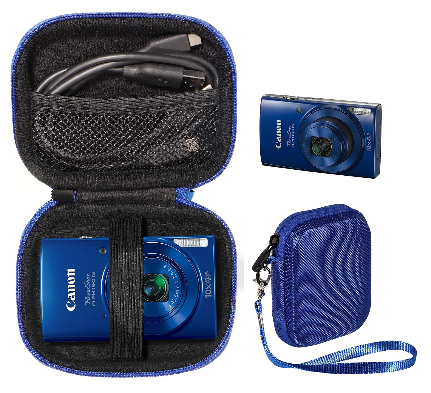 Sony W800/S, DSCW830; Canon ELPH180, ELPH190; Kodak PIXPRO FZ43, FZ53; Nikon COOLPIX L32 Digital Camera Case WGear