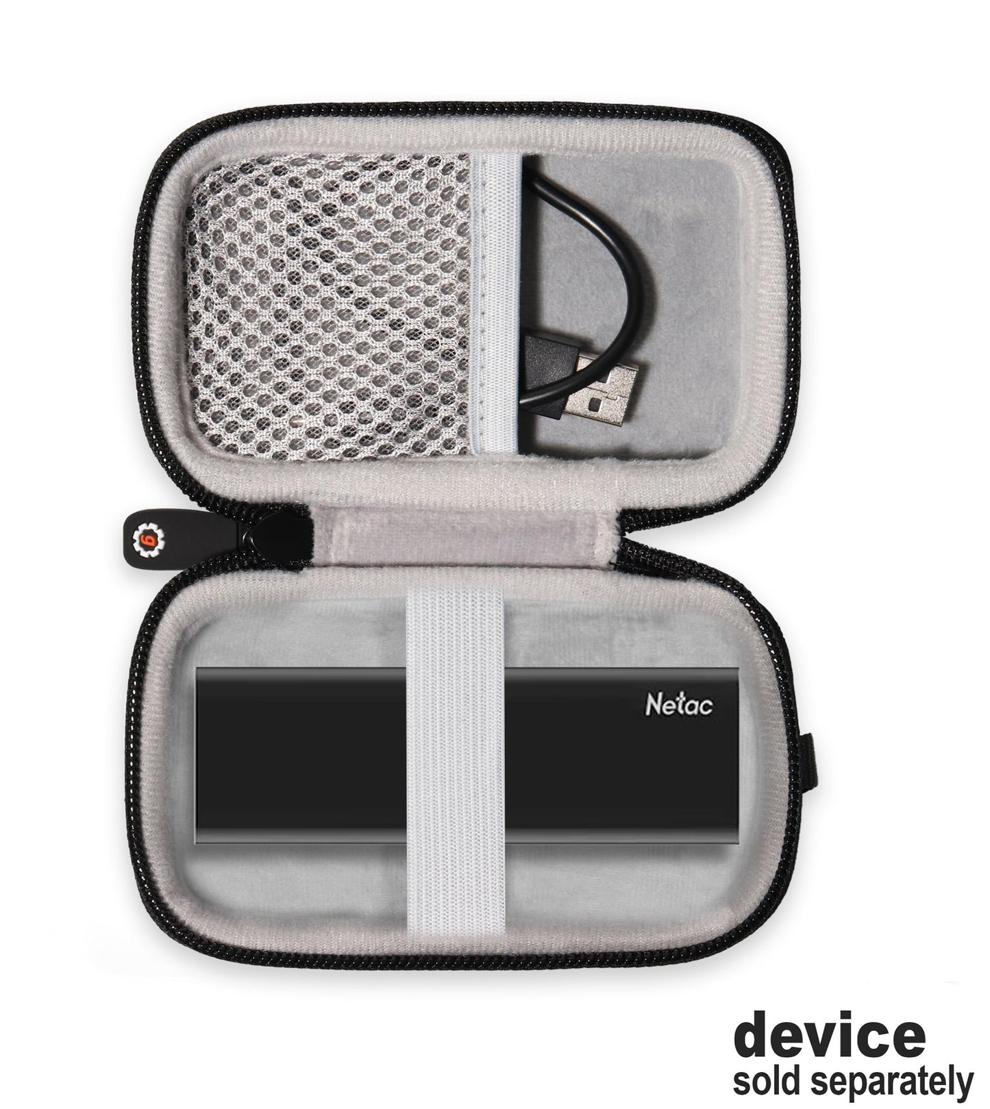 Getgear Portable Case Compatible with Nectac Portable SSD USB3.2 Gen2 1TB, 2TB, 512GB GETGEAR