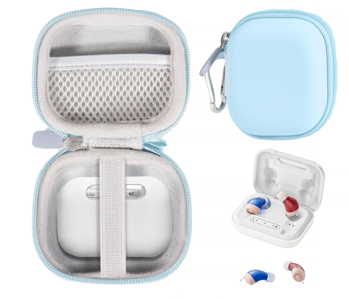 GETGEAR Protective Case for Flaygo Rechargeable Hearing Aids for Seniors with Hearing loss GETGEAR