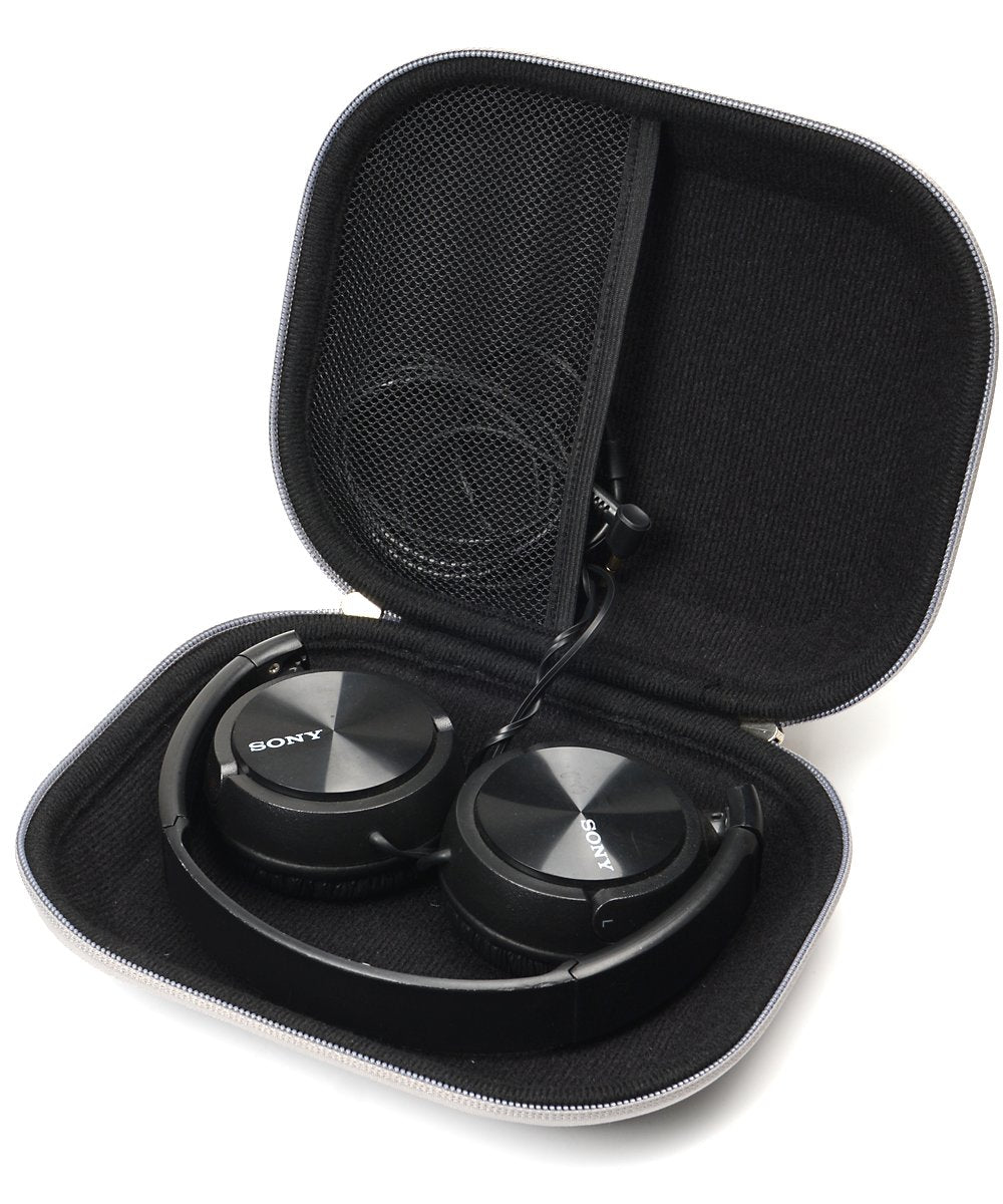 Case for Sony MDRZX110NC Noise Cancelling Headphones, Also for MDRZX110, ZX300, ZX310, ZX400, XB200, ZX102DPV; Sennheiser HD219, HD229, HD239, HD218, mesh Pocket for Accessories WGear