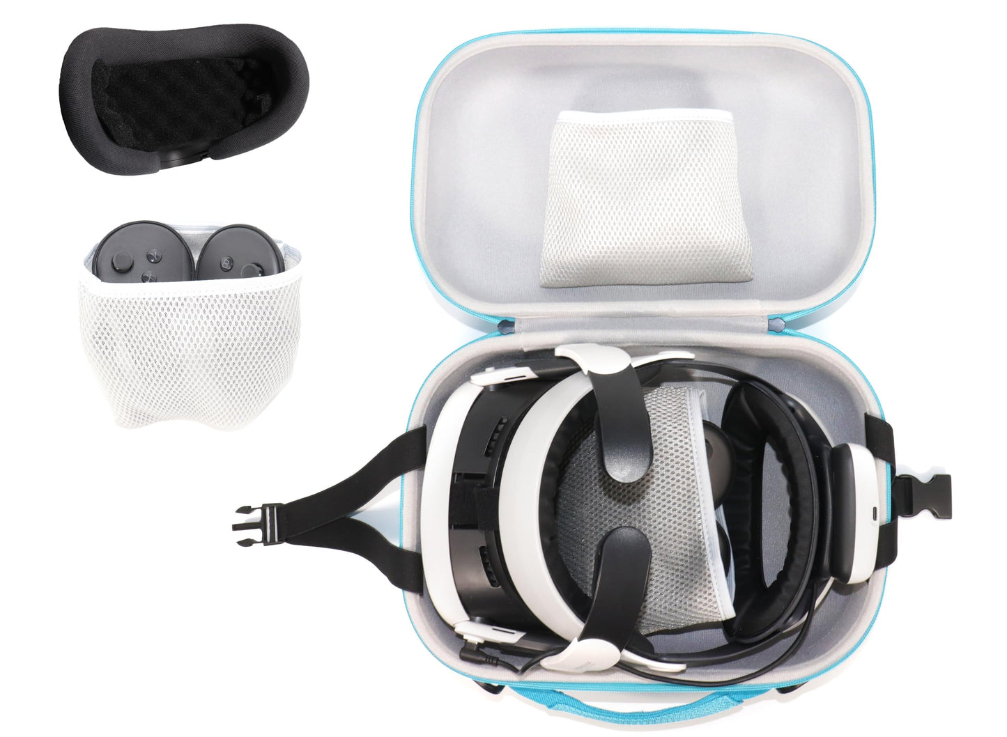 GETGEAR Case for PSVR 2 / Quest 3(with Large Size modded strap like BOBOVR ) Case With Shoulder Strap, Multicolor Option Avaliable.