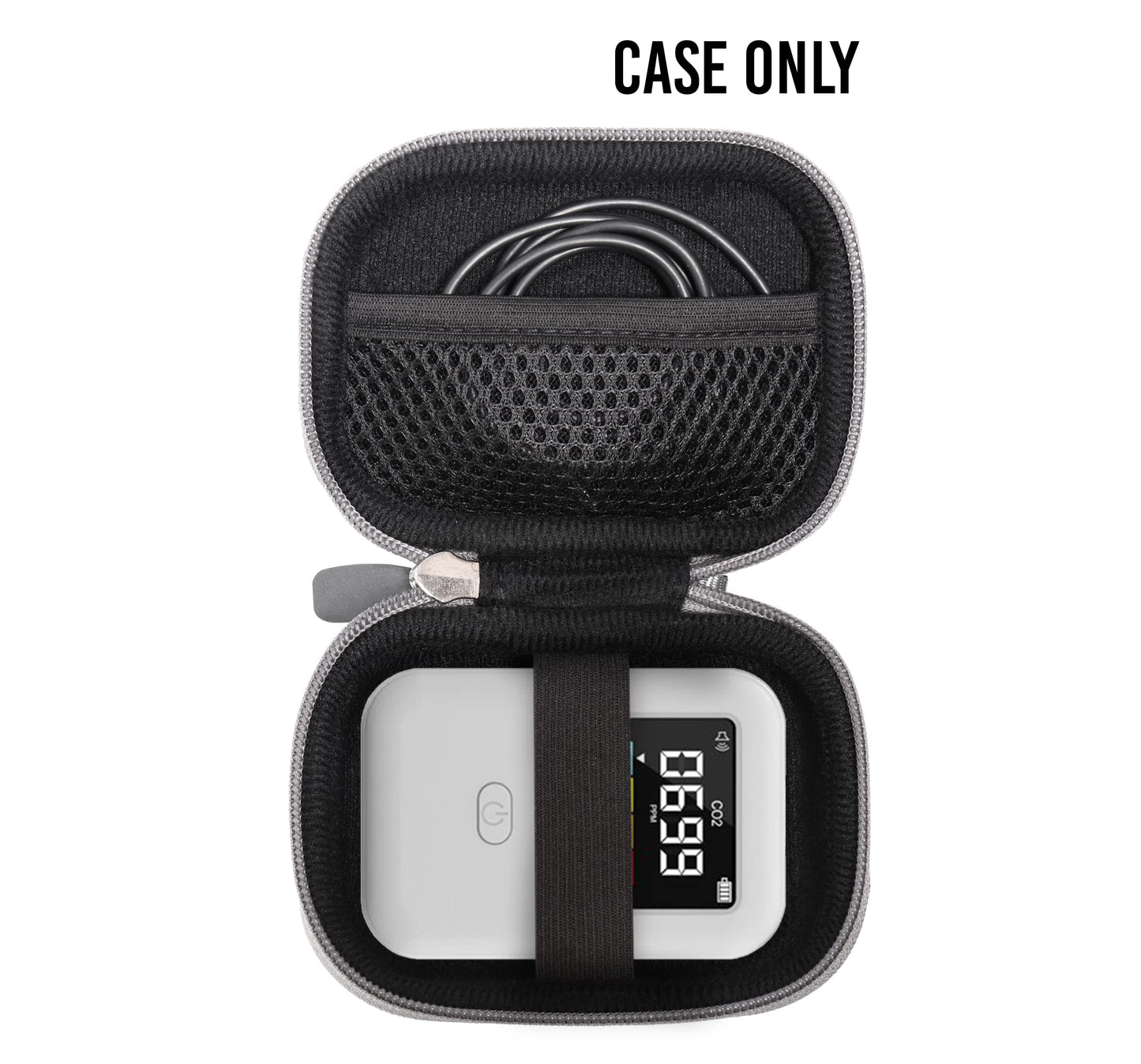 getgear CO2-Detector Case for Vitalight Mini CO2-Detector Also fit for omlcines CO2-Detector and Forensics Monoxide CO2-Detector, mesh Pocket for USB Cable GETGEAR