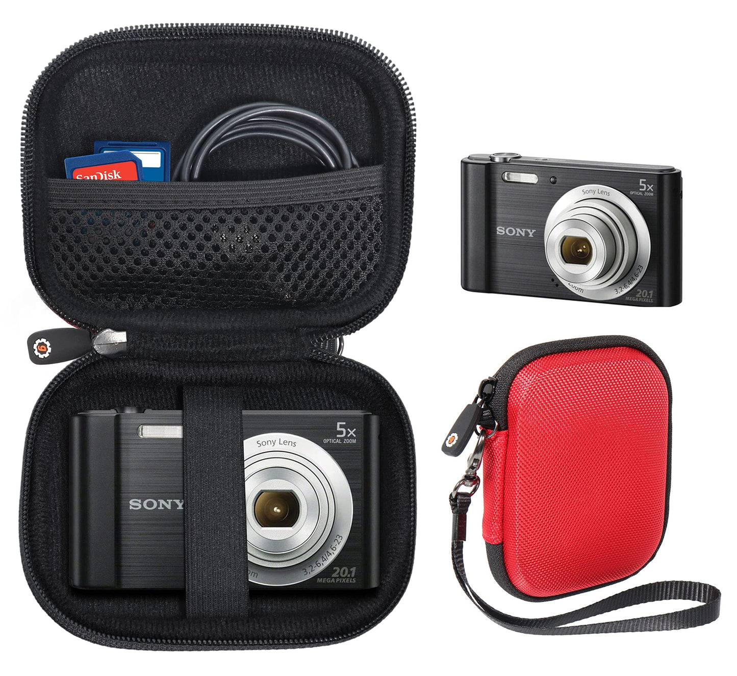 GETGEAR Digital Camera Case for CAMKORY, Fulealfly, Lecran, W800/S, DSCW830; Canon PowerShot ELPH360 HS/ 360; PIXPRO Friendly Zoom FZ43, FZ53-BL; Nikon COOLPIX L32 GETGEAR