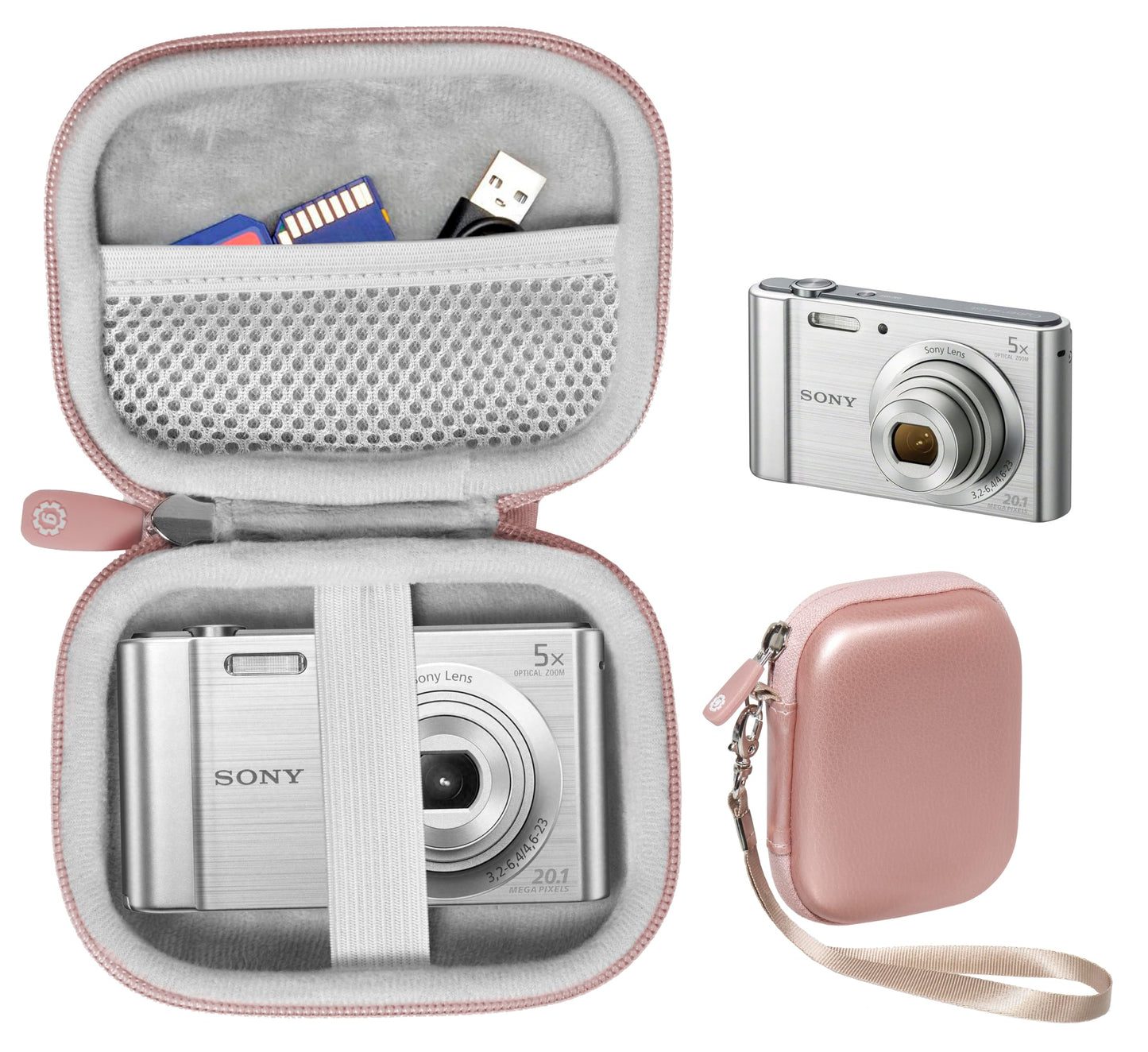 GETGEAR Digital Camera Case for CAMKORY, Fulealfly, Lecran, W800/S, DSCW830; Canon PowerShot ELPH360 HS/ 360; PIXPRO Friendly Zoom FZ43, FZ53-BL; Nikon COOLPIX L32 GETGEAR