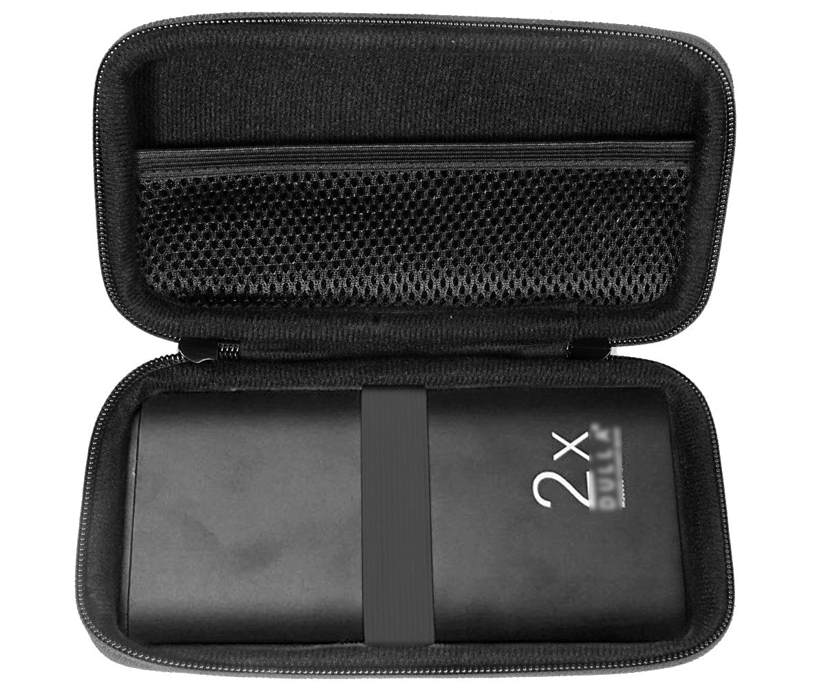 Black Protective Carrying Case for DULLA M50000 Portable Power Bank, Detachable Wrist Straps, Elastics Strap to Secure Device, WGear