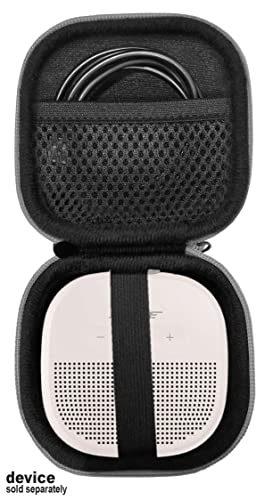 Feature Protective Case for Bose SoundLink Micro Bluetooth Speaker by WGear, Featured Design with mesh Pocket for Cable and Other Accessories, Elastic Strap to Secure Device WGear
