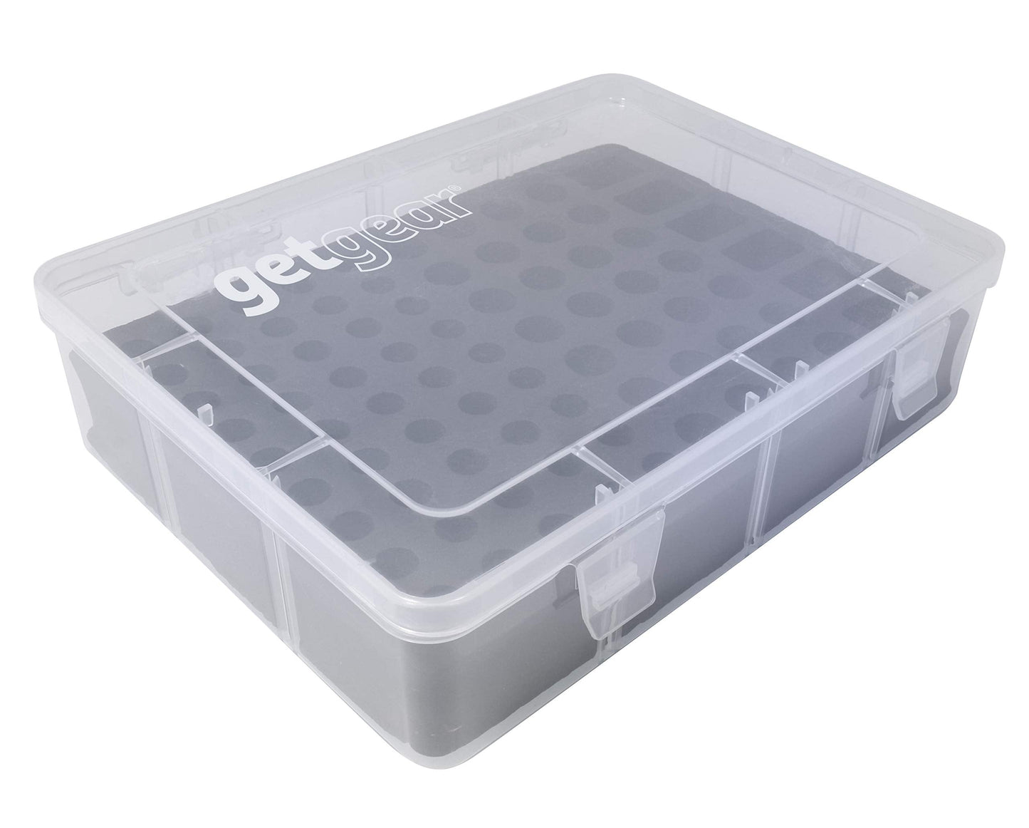 GETGEAR Battery Storage case for AA and AAA Home Alarm Batteries, Customized Inlay to Hold Battery Neat, Ideal case to Keep in Freeze, Moisture Free GETGEAR