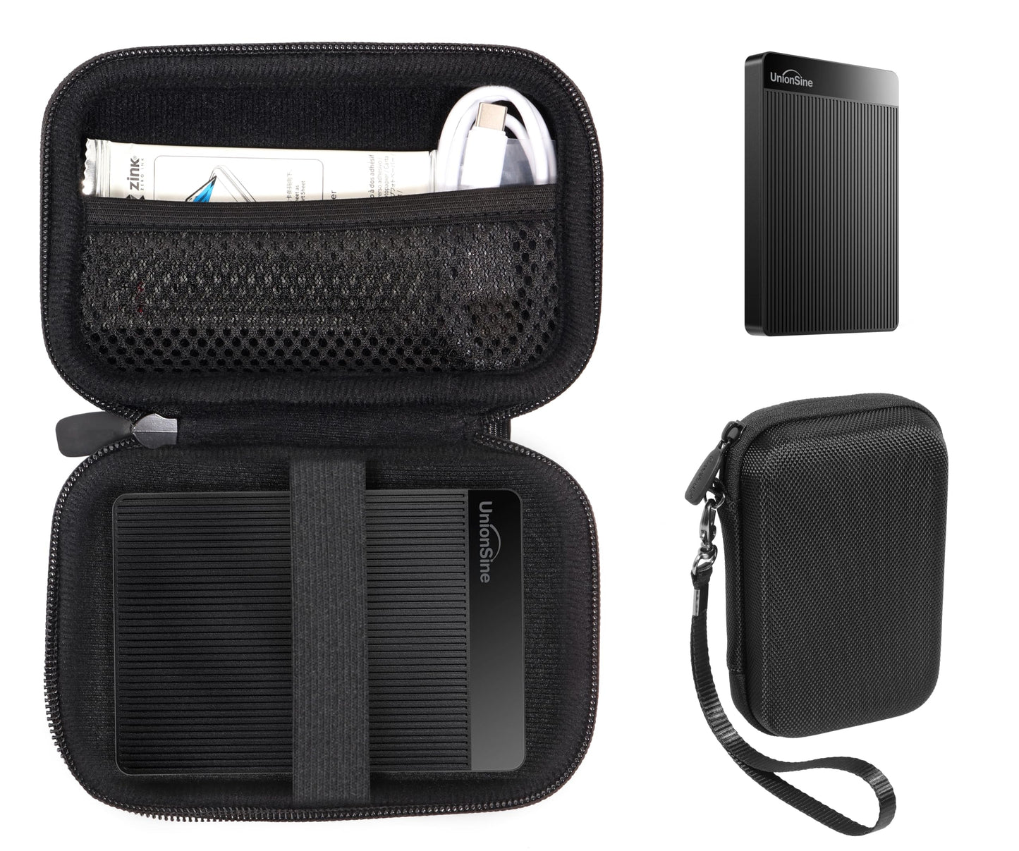 Getgear Portable Case Compatible with UnionSine Ultra Slim Portable External Hard Drive 1TB, 4TB, 750GB and All Others