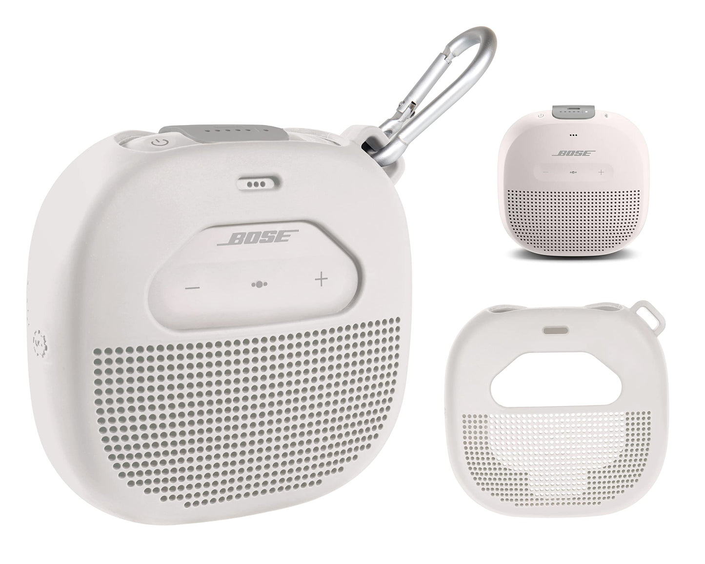Feature Protective Case for Bose SoundLink Micro Bluetooth Speaker by WGear, Featured Design with mesh Pocket for Cable and Other Accessories, Elastic Strap to Secure Device WGear