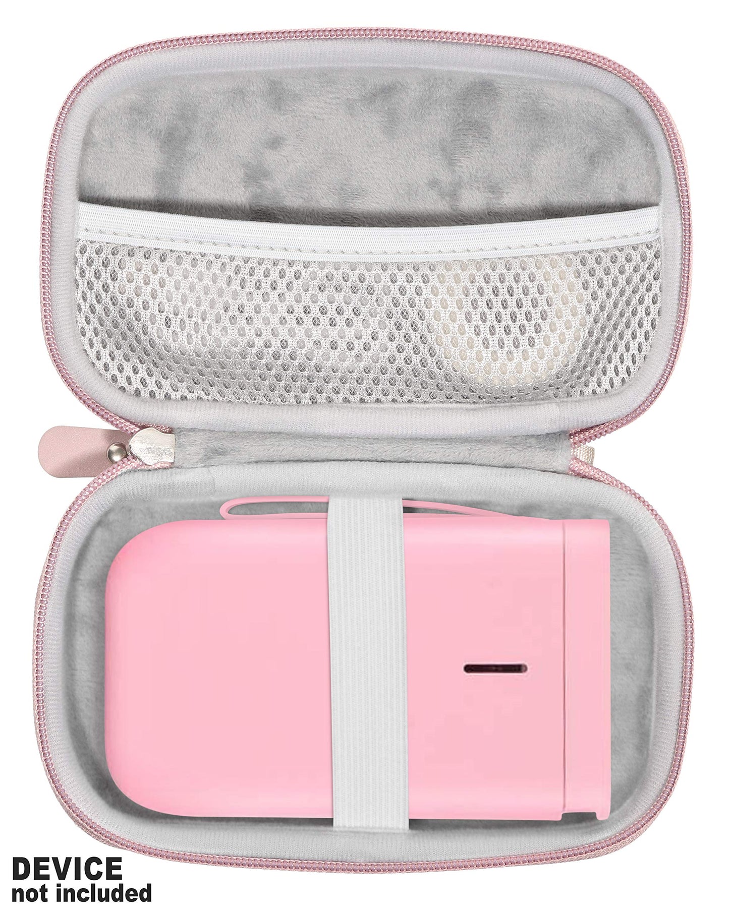 GETGEAR Portable Label Printer Case for Label Maker Machine NiiMbot D11 2020 Portable Wireless Connection Label Printer, mesh Pocket for Label Tape and Charge Cord GETGEAR