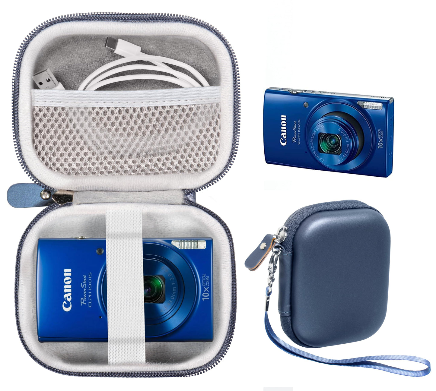 Sony W800/S, DSCW830; Canon ELPH180, ELPH190; Kodak PIXPRO FZ43, FZ53; Nikon COOLPIX L32 Digital Camera Case WGear