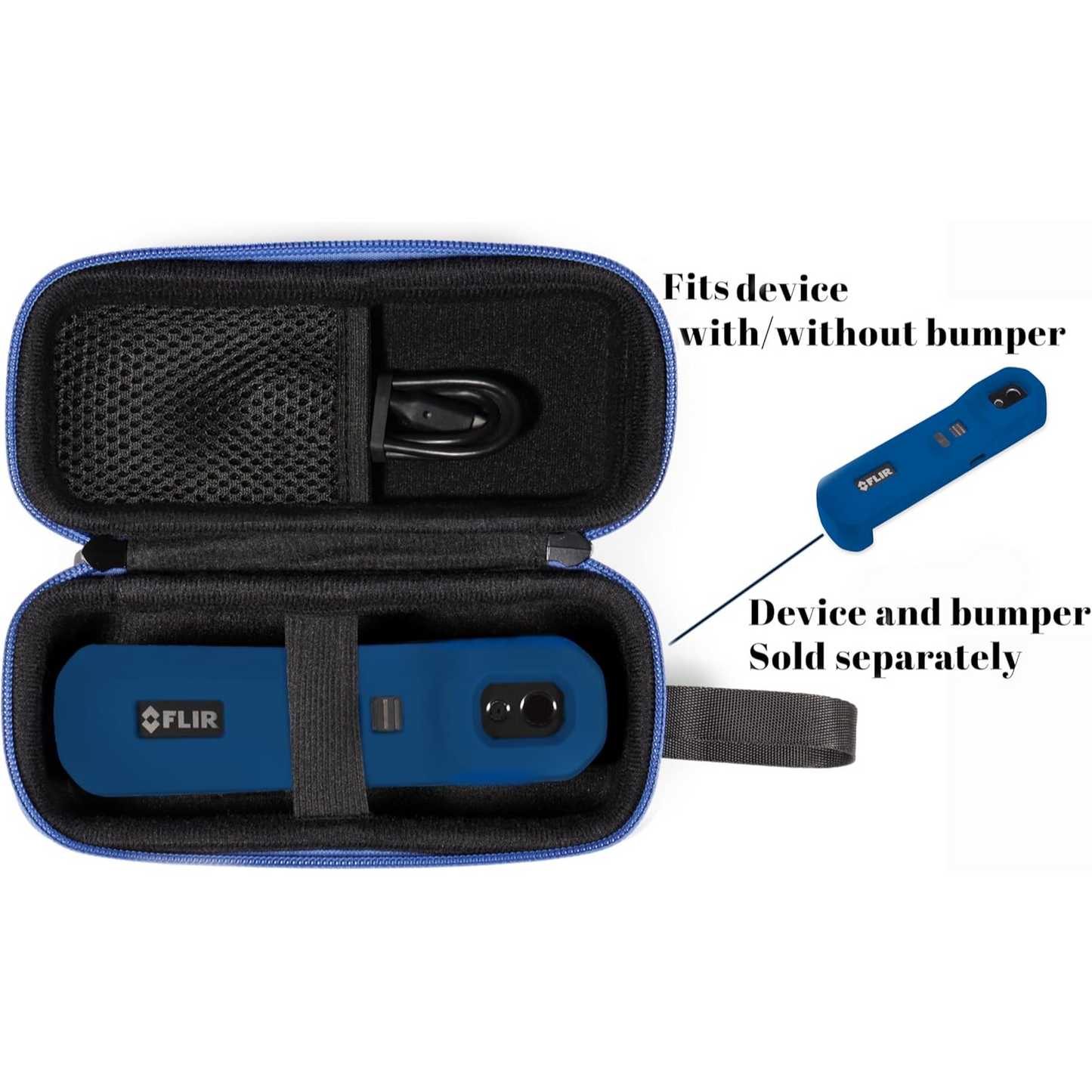 getgear Semi-Hard Thermal Imager Carrying Case for FLIR ONE Edge Pro & FLIR ONE Edge – Protective Travel Organizer for IR Camera & Accessories getgearcase