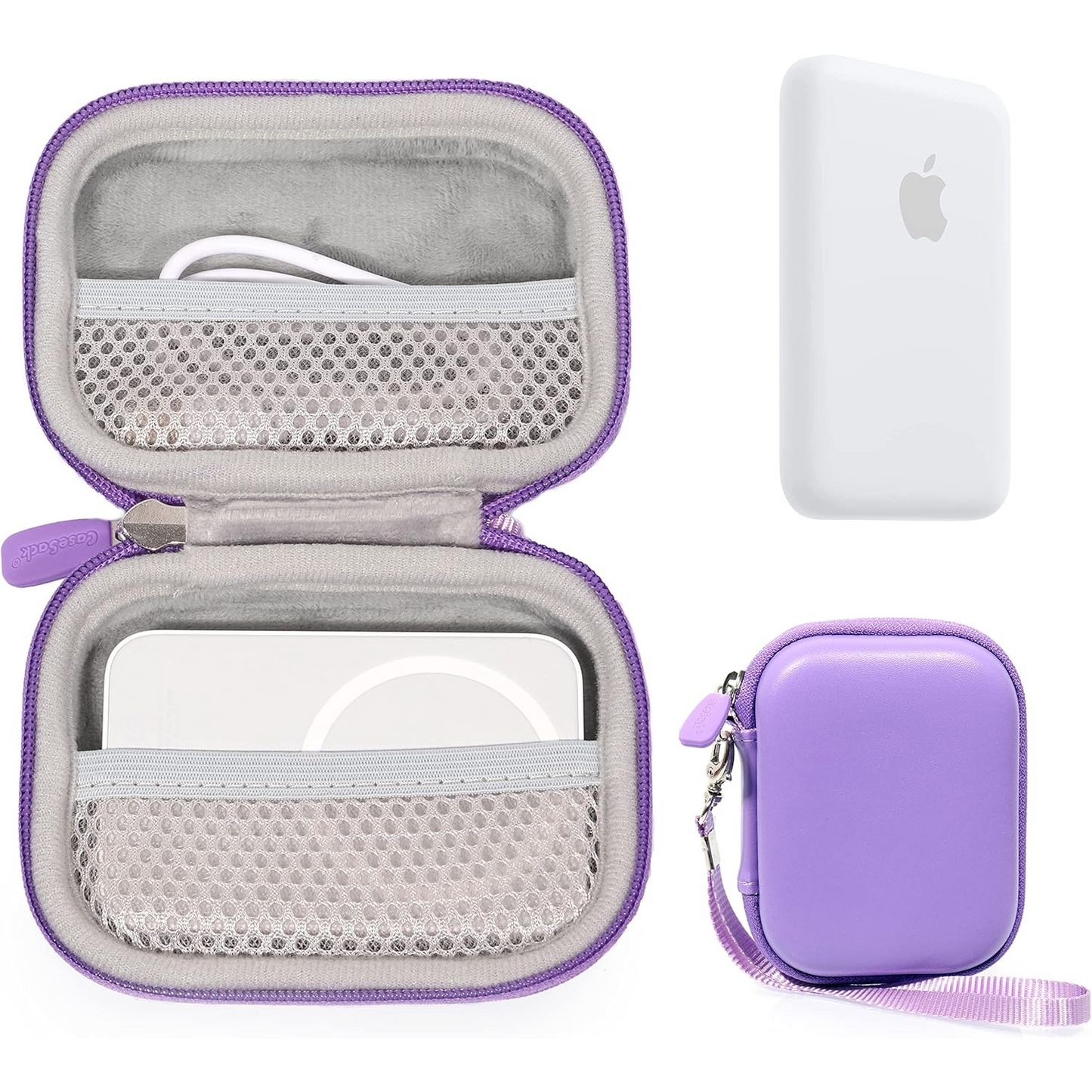 Protective Travel Case for Apple MagSafe Battery Pack – Compact, Lightweight Storage with Dual Mesh Pockets getgearcase