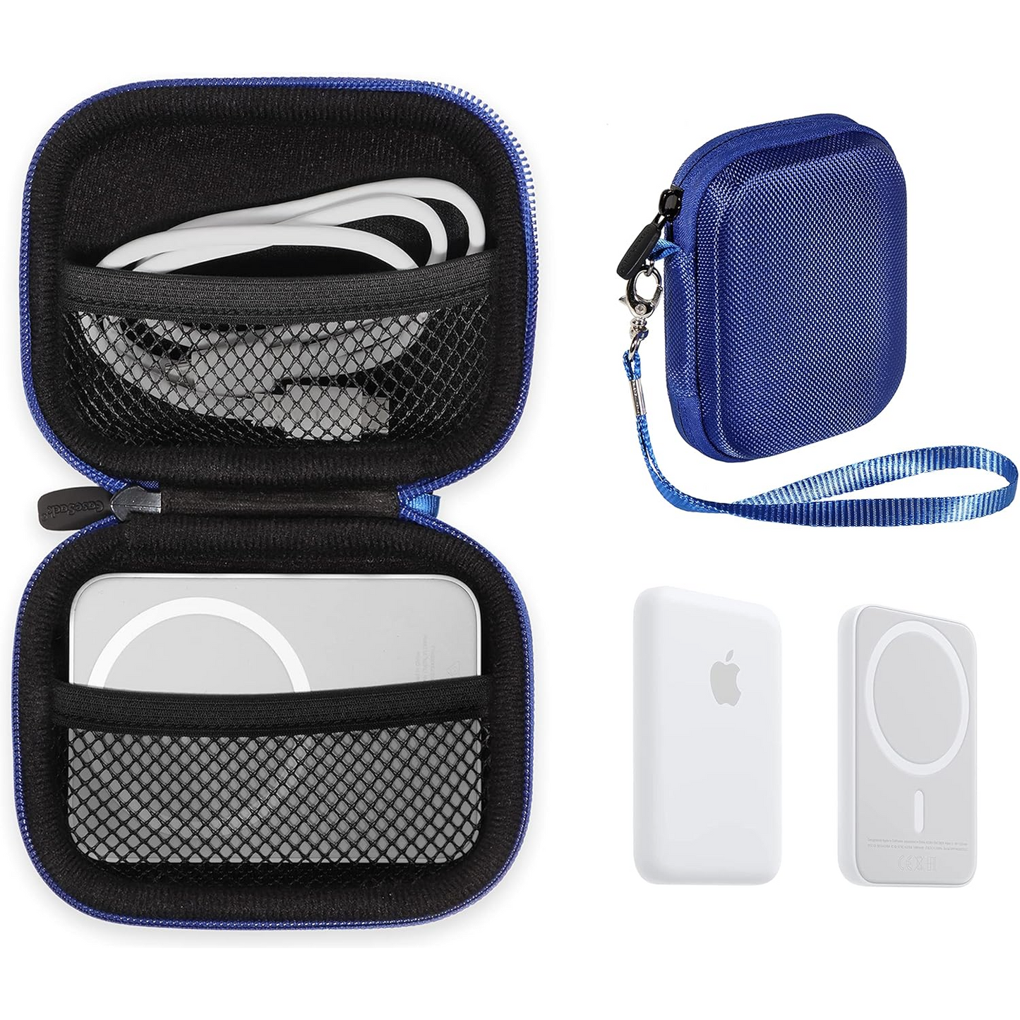 Protective Travel Case for Apple MagSafe Battery Pack – Compact, Lightweight Storage with Dual Mesh Pockets getgearcase
