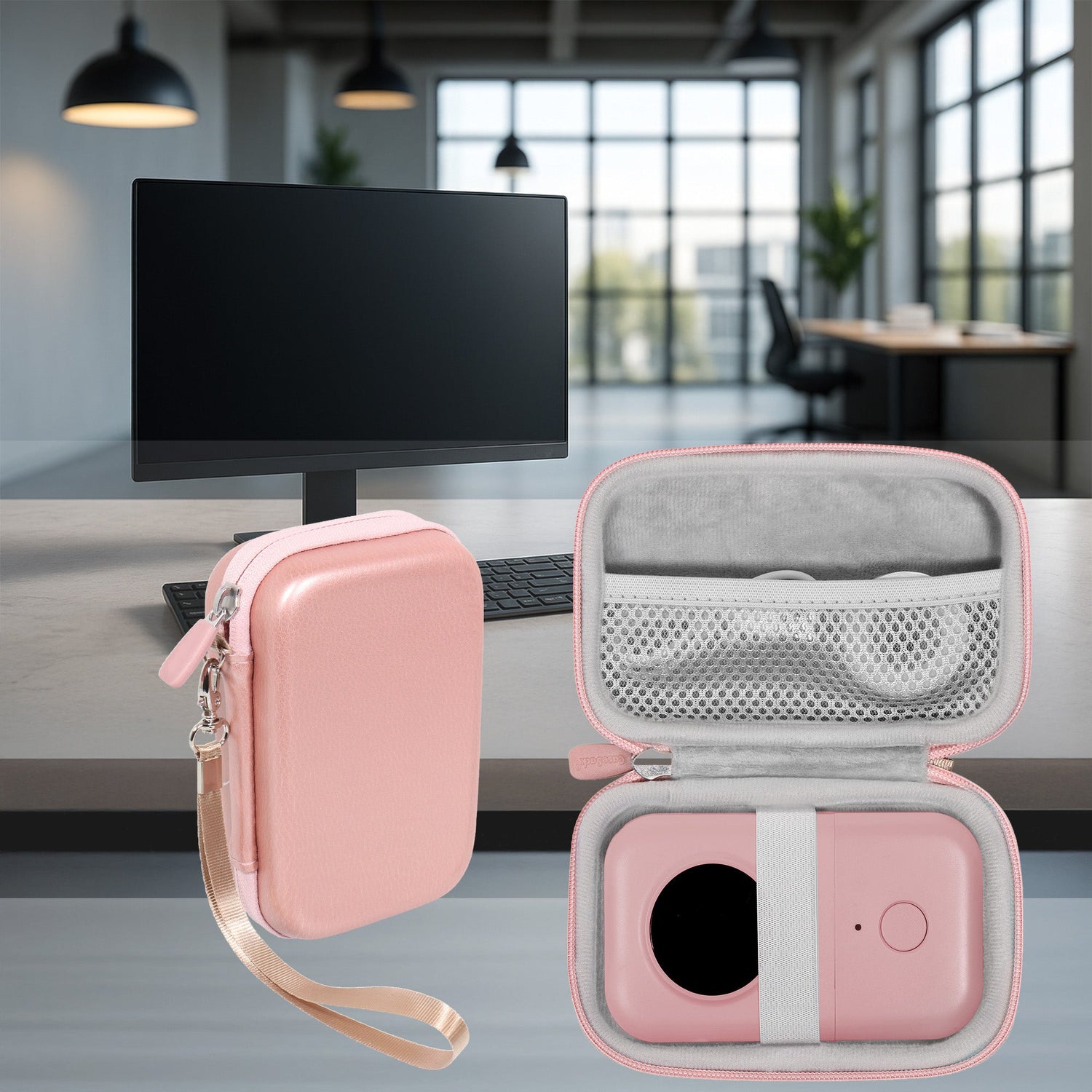 Stylish protective cases for mini printers, label makers, and portable PCs – compatible with Phomemo, Brother, and HP compact office devices.