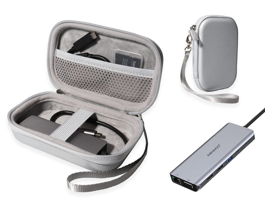 GETGEAR Docking Station Case for ABIWAZY Docking Station, also universal for MOKIN, Baseus, Selore and more, organizng case for carrrying docking station and other laptop small accessories GETGEAR
