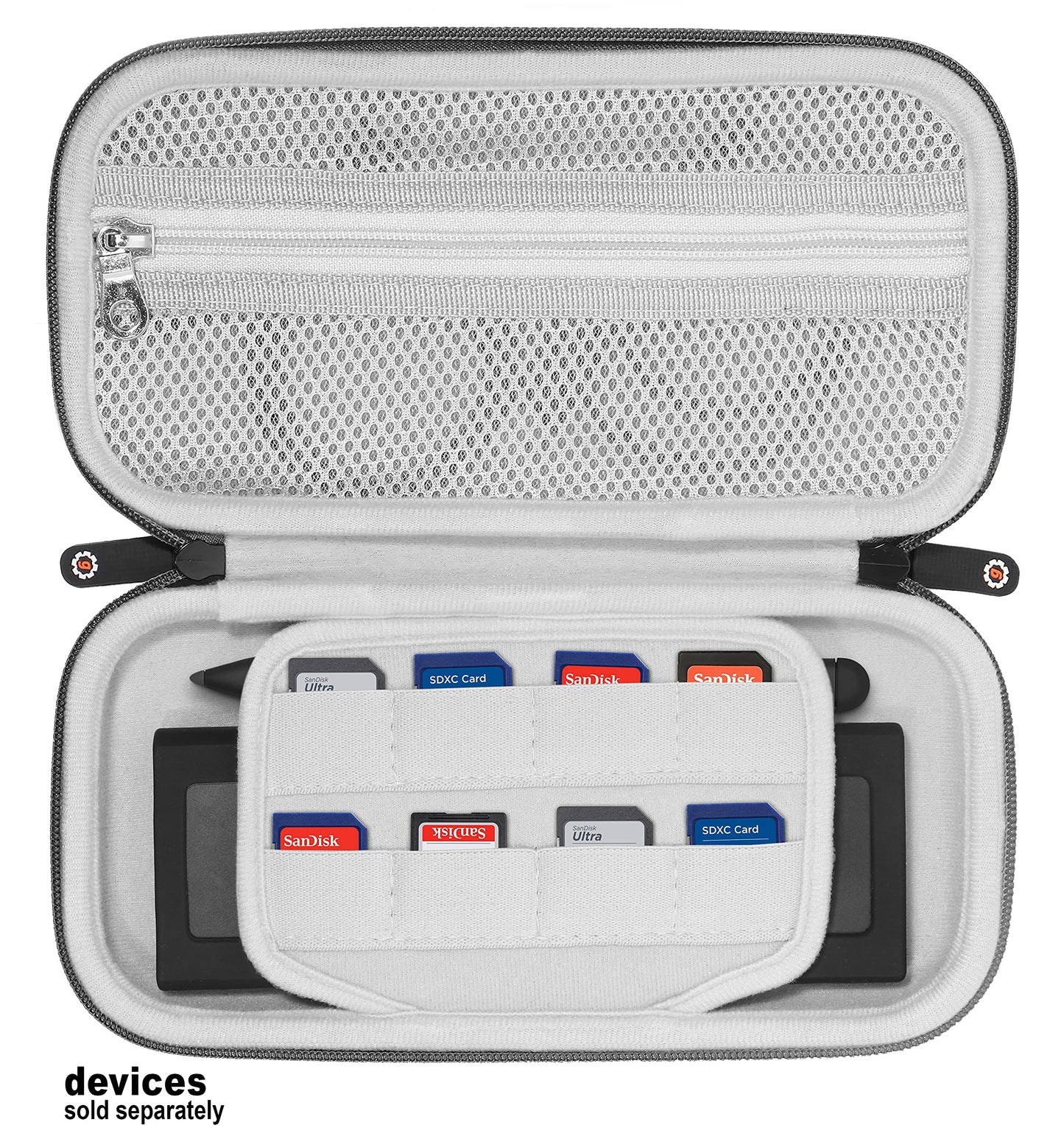 getgear Case for Multiple Portable SSDs, Hard Drive, Memory Card, Flash Drive, organizing Solution for Photography Accessories Like Memories Cards, Portable SSD/Hard Drive, Cords and Others GETGEAR