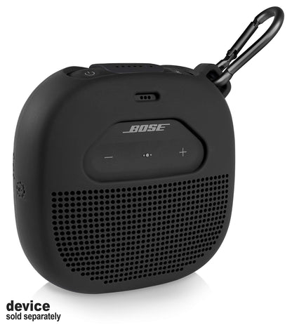 Feature Protective Case for Bose SoundLink Micro Bluetooth Speaker by WGear, Featured Design with mesh Pocket for Cable and Other Accessories, Elastic Strap to Secure Device WGear