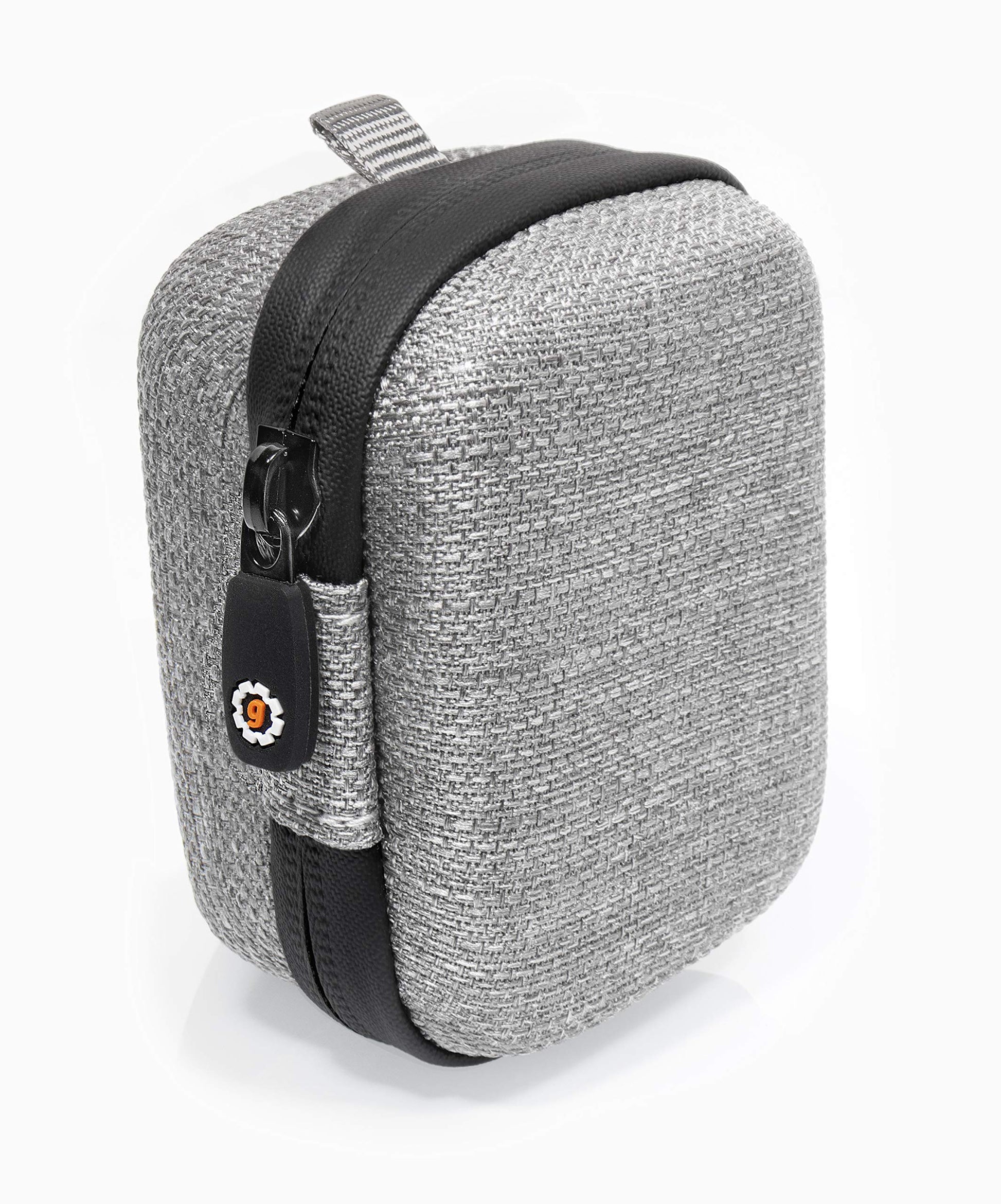 Tweed Gray getgear Case for Samsung Galaxy Buds, Pro, Live, Plus, Customized case for Bluetooth True Wireless Earbuds Charging case, mesh Accessory Pocket GETGEAR
