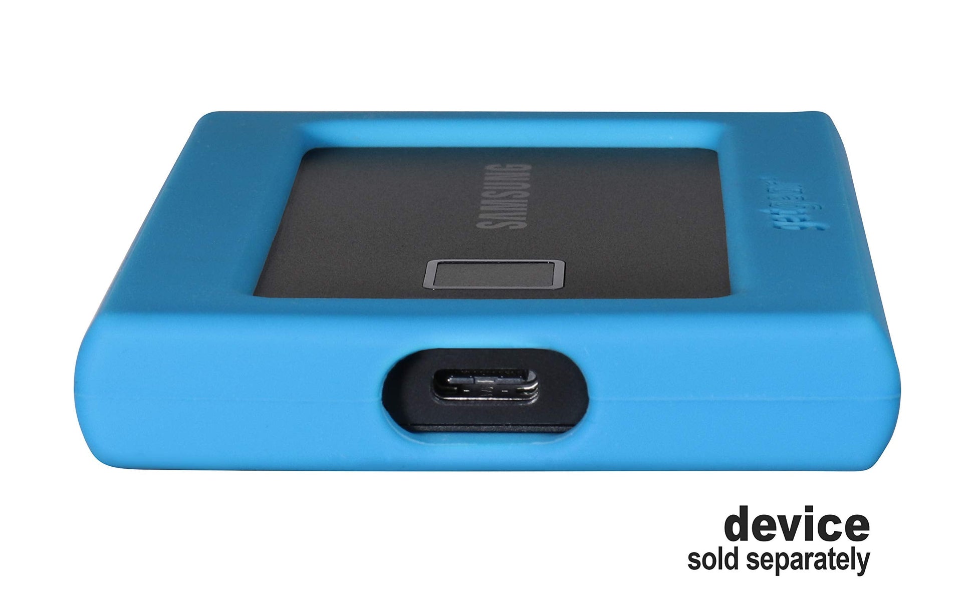 getgear Silicone Bumper for Samsung T7 Touch Portable SSD - 1TB, 2TB, 500GB, USB 3.2, Strong-Shock Absorbing, Slip-Resistant- Black GETGEAR