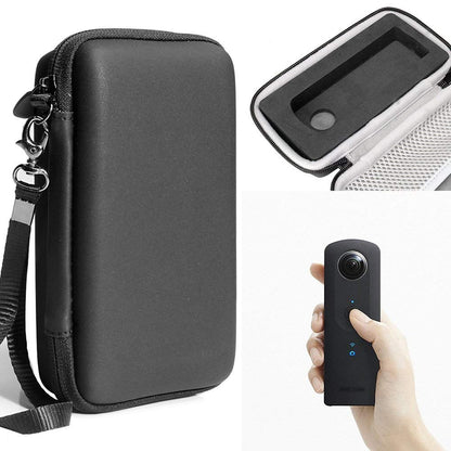WGear Protective Case for Ricoh Theta S, V 360 and Theta SC 360 Degree Spherica, Customized Dense Absorbing Sturdy Foam Inlay, Mesh Pocket Inside Matte Black WGear