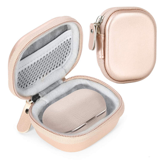 Rose Gold Protective Case for Bang & Olufsen Beoplay E8 2.0 True Wireless Earbuds, Customized case for True Wireless Earbuds Charging case, mesh Accessory Pocket, Elastic Security Elastic Strap GETGEAR
