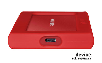 getgear Silicone Bumper for Samsung T7 Touch Portable SSD - 1TB, 2TB, 500GB, USB 3.2, Strong-Shock Absorbing, Slip-Resistant- Black GETGEAR