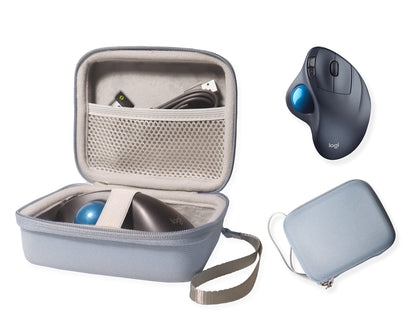GETGEAR case for Wireless Trackball Mouse Compatible with Logitech Ergo M575, M570, MX Ergo, Also fit for MX Master, 2S, 3, 3 Advanced, Pocket for SSD, Hard Drive, USB/Type C HUB, GIQ Docking Station GETGEAR