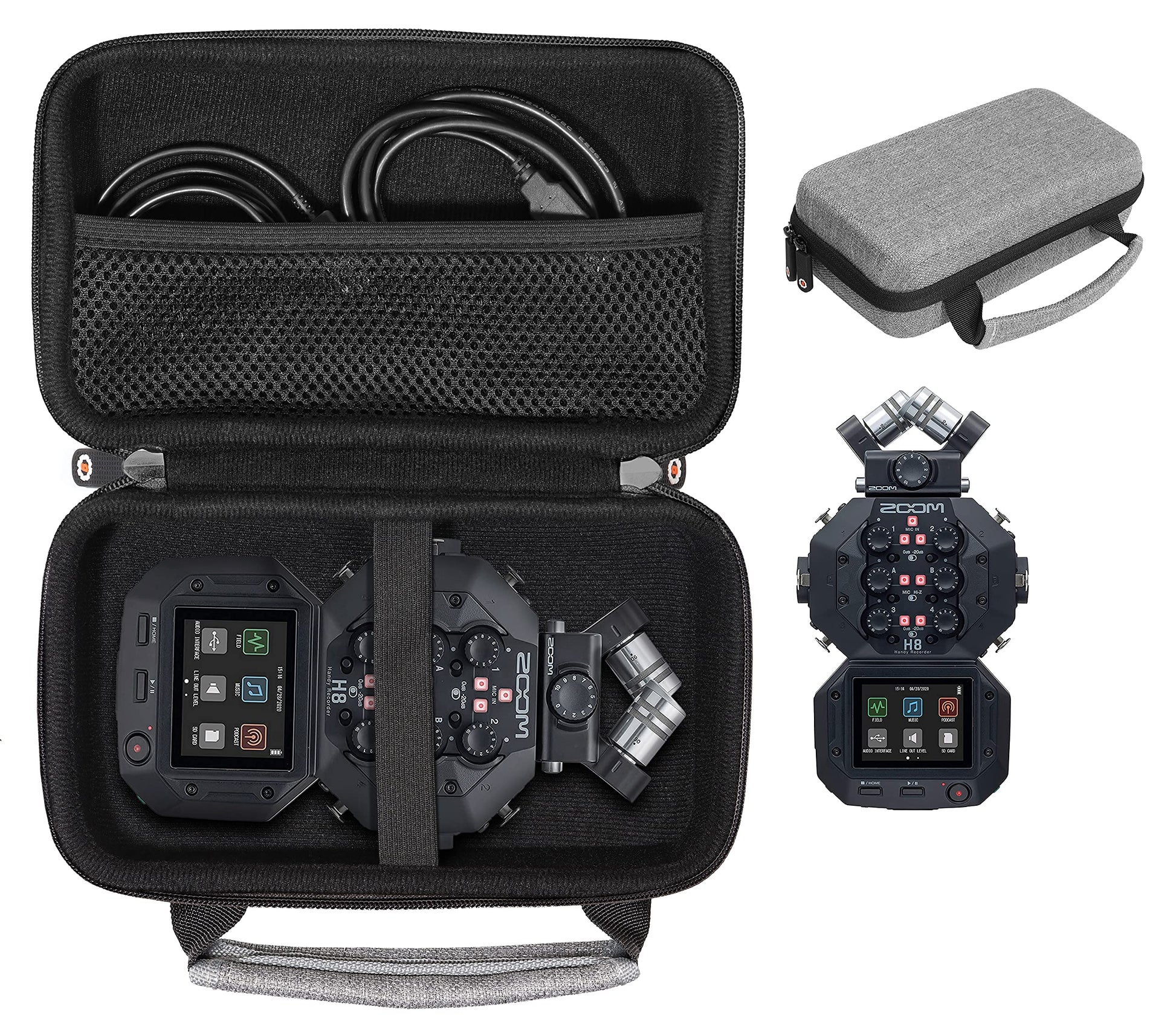 getgear case for Zoom H8 Portable Handy Recorder, All in one Accessories Handy Portable Travel case GETGEAR