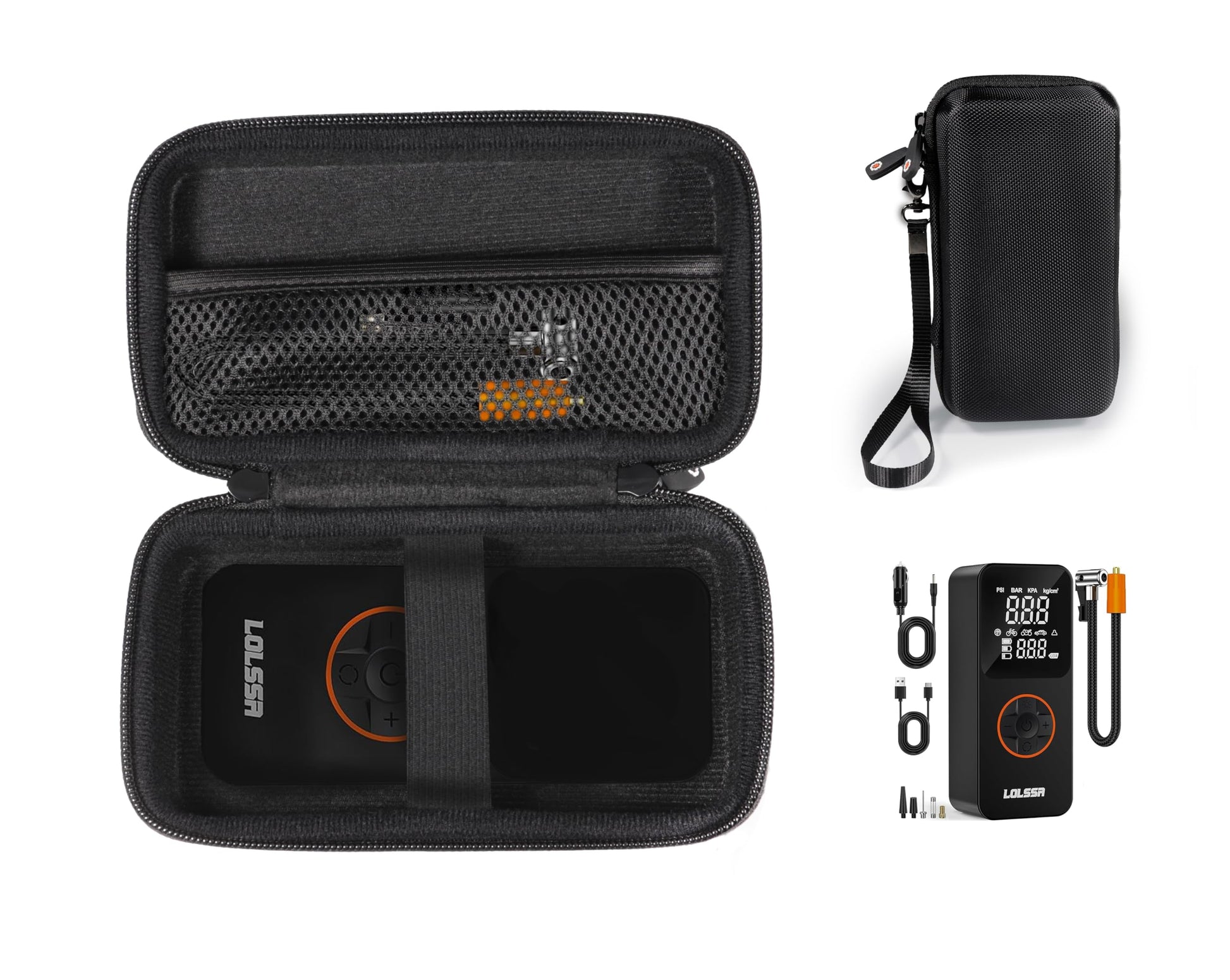 getgear Portable Tire Inflator Case compatible with LOLSSA Tire Inflator Portable Air Compressor-Air Pump GETGEAR