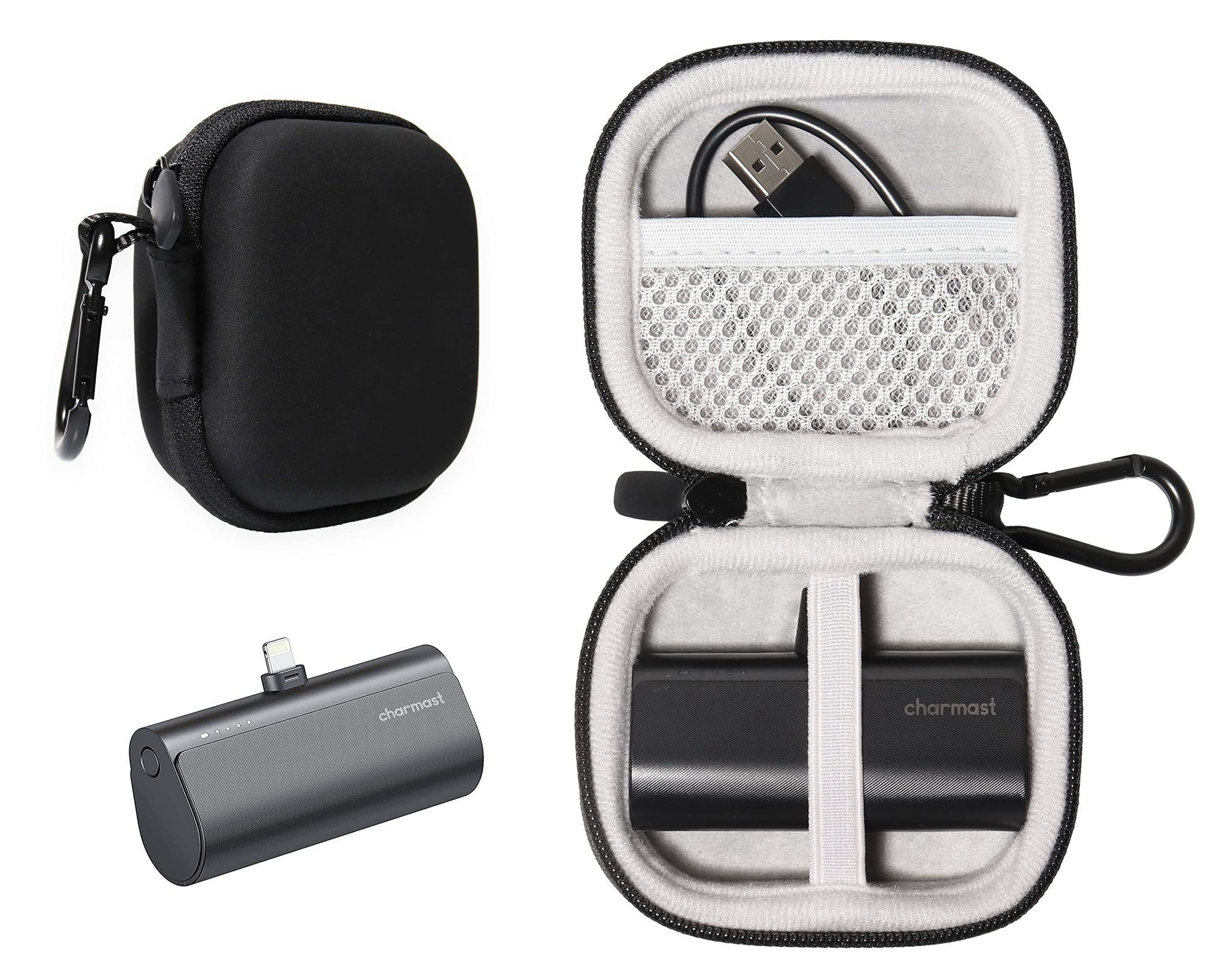 getgear Travel Case for Small Portable Charger Like Charmsast, KKD, VEGER, Feob, YHO, VRURC GETGEAR