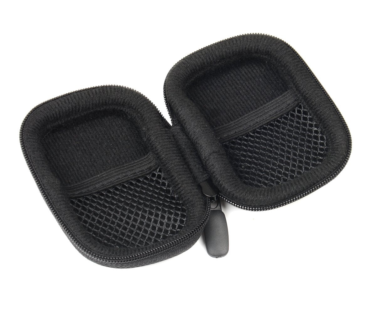 WGear Designed Protective Case for Hearing Aid, Hearing Amplifier, Personal Sound Amplifier, Hearing Device, Listening Device, Strong Mini Case with Mesh pocket, Universal design (Ballistic Black) WGear