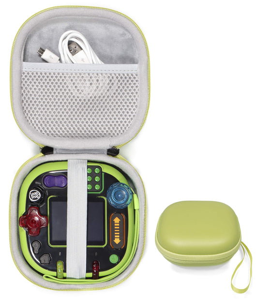 getgear Tailor Made Protective case for Leapfrog Rockit Twist Handheld Learning Game System, mesh Pocket for Cord and Other Accessories, Finger Strap (Green) GETGEAR