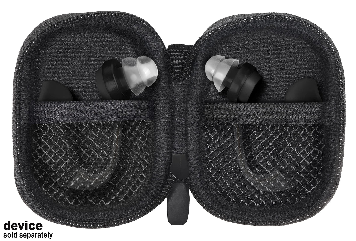 Designed Protective Case for Hearing Aid, Hearing Amplifier, Personal Sound Amplifier, Hearing Device, Listening Device, Strong Mini Case with Mesh pocket(Rose gold) GETGEAR