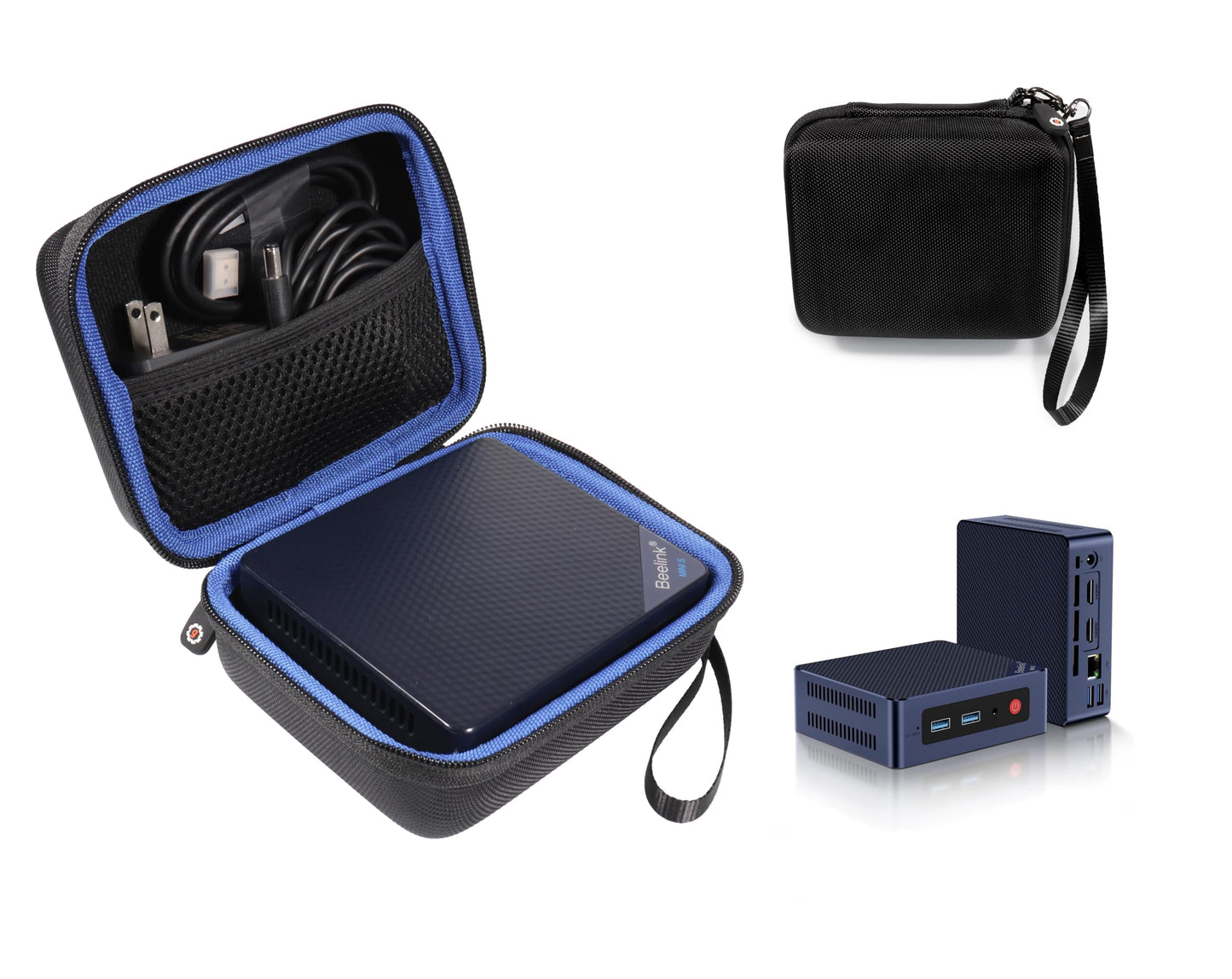 GETGEAR Mini PC Case for BEELINK MINI PC compatible with Beelink S 12 Pro Mini PC, Mini S12 Pro, MINIS 12 PRO, compact consolidation case for Mini PC and cable GETGEAR