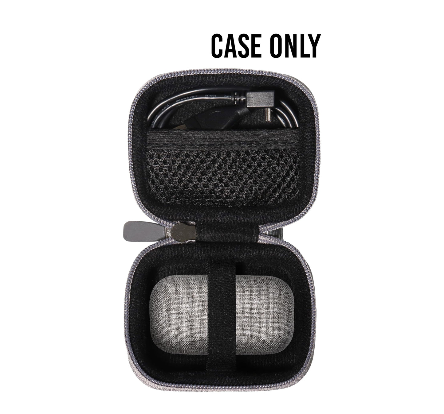 Tweed Gray Earbuds case, Compatible with Sennheiser Momentum True Wireless/Wireless 2 Bluetooth Earbuds GETGEAR