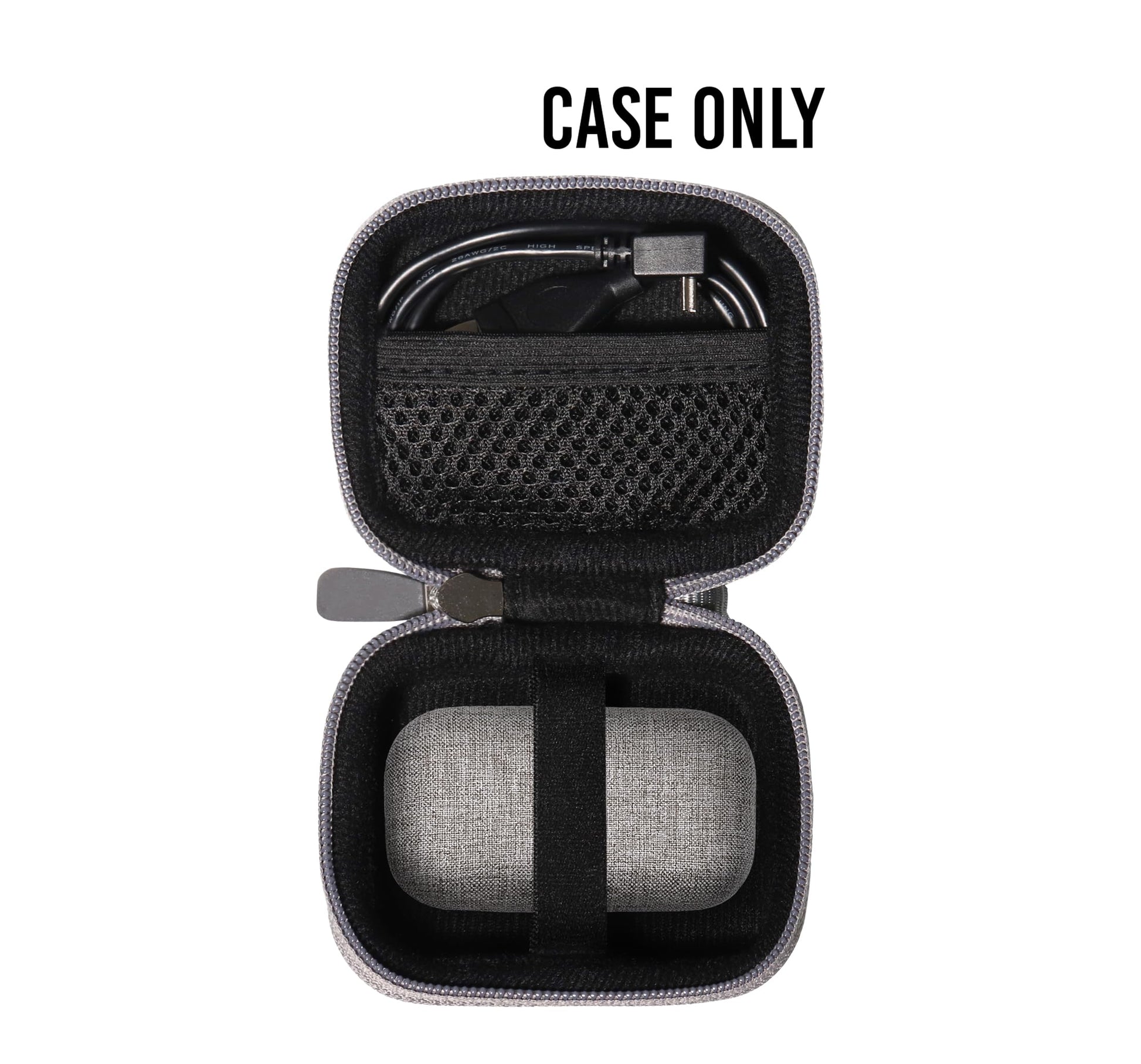 Tweed Gray Earbuds case, Compatible with Sennheiser Momentum True Wireless/Wireless 2 Bluetooth Earbuds GETGEAR