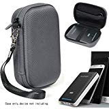 WGear Feature Designed Semi-Hard Case for RAVPower Portable Chargers 16750 RAVPower 16750mAh External Battery Pack, mesh Pocket for Cable, Fastening Elastic Strap, Wrist Strap （Polyester Gray WGear