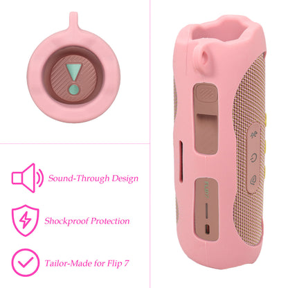 GETGEAR Silicone Cover Sleeve for JBL Flip 7 - Portable Waterproof and Drop-Proof Speaker, Customized Design Cover Portable Protection Solution, Best Matching in Shape and Color getgearcase