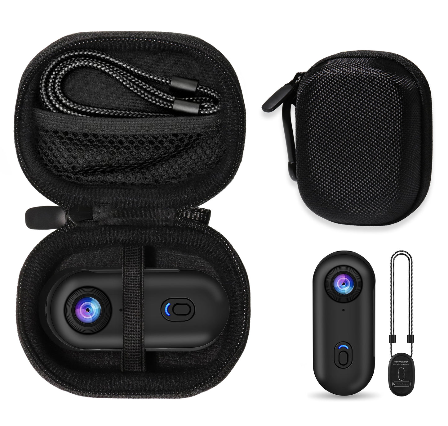 getgear Semi-Hard Carrying Case for Sixmou i3 4K Thumb Action Camera – Protective Travel Organizer with Mesh Pocket getgearcase