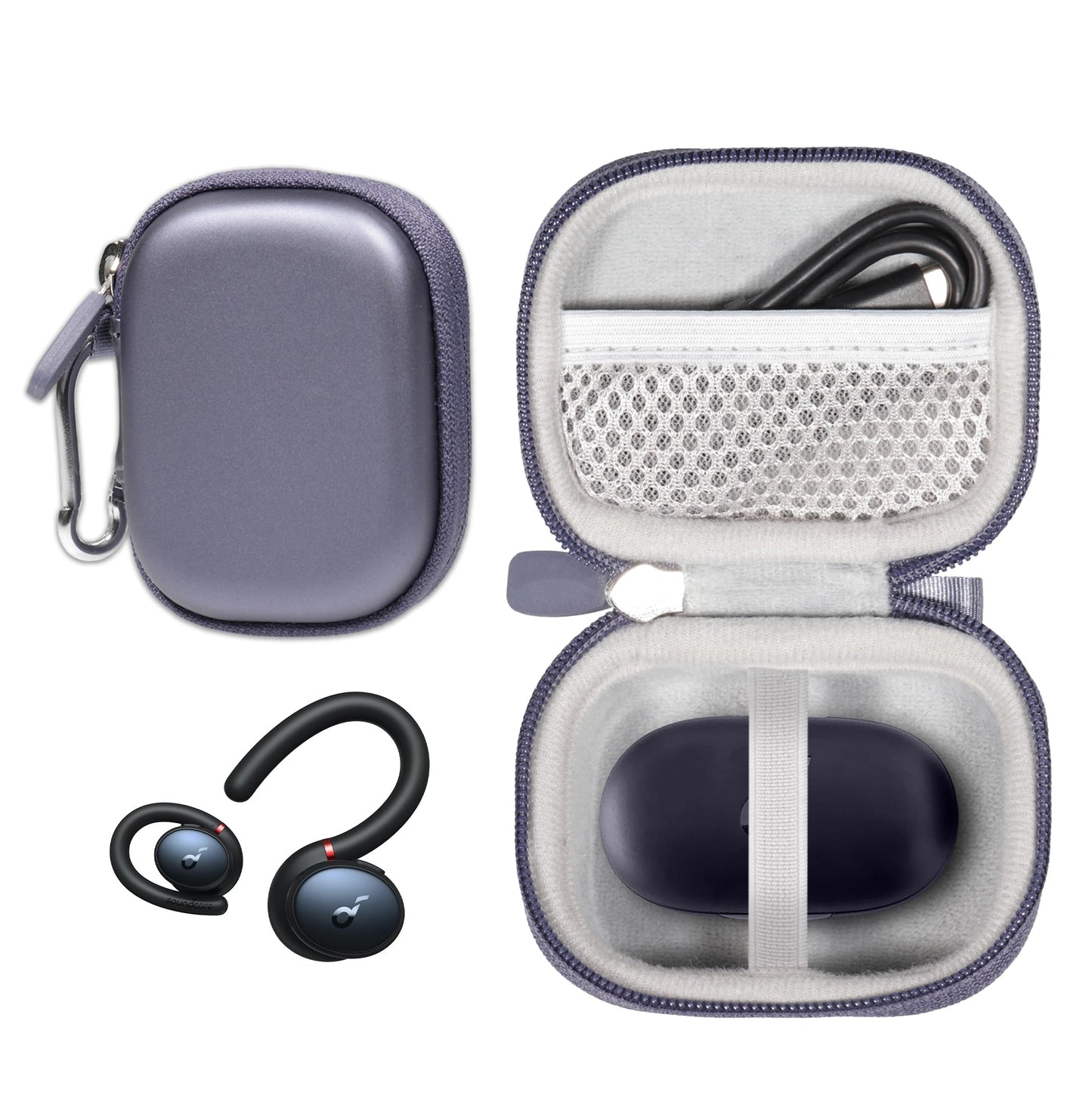 getgear Earbuds Case Compatible with Soundcore by Anker, Soundcore Sport X10 True Wireless Bluetooth 5.2 Workout Headphones GETGEAR