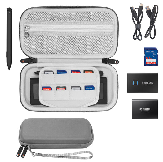 getgear Case for Multiple Portable SSDs, Hard Drive, Memory Card, Flash Drive, organizing Solution for Photography Accessories Like Memories Cards, Portable SSD/Hard Drive, Cords and Others GETGEAR