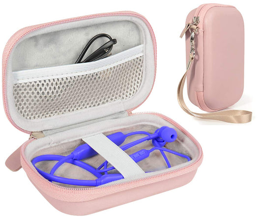 WGear Matte Gold Case for BeatsX, Powerbeats2, Powerbeats3, Urbeats Earphones, Mesh Pocket for Cable and Other Accessories, Detachable Wrist Strap WGear