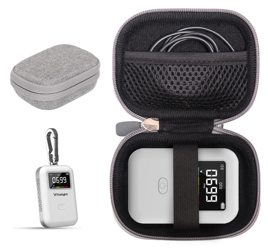 getgear CO2-Detector Case for Vitalight Mini CO2-Detector Also fit for omlcines CO2-Detector and Forensics Monoxide CO2-Detector, mesh Pocket for USB Cable GETGEAR